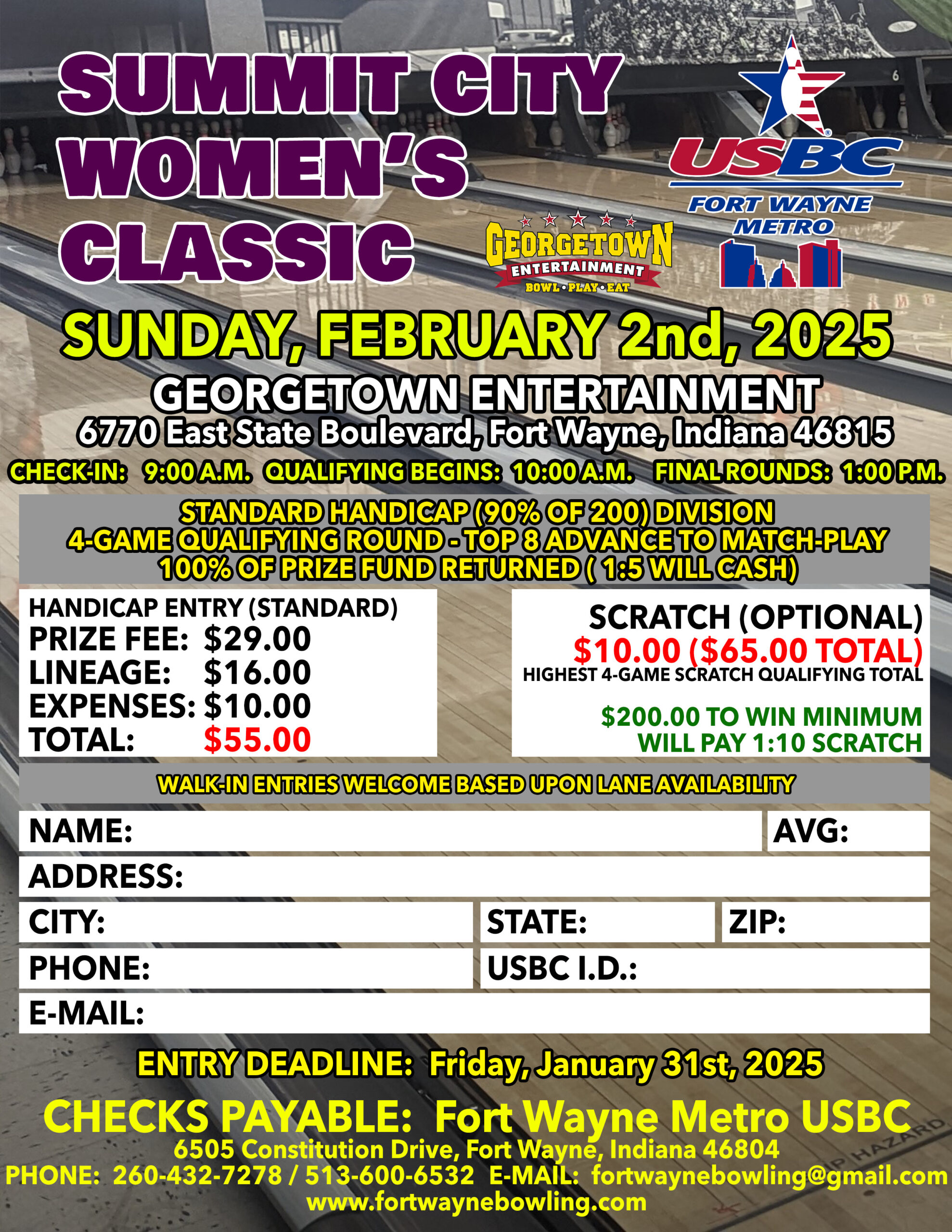 2025-02-02 Fort Wayne Metro USBC - Summit City Women's Open