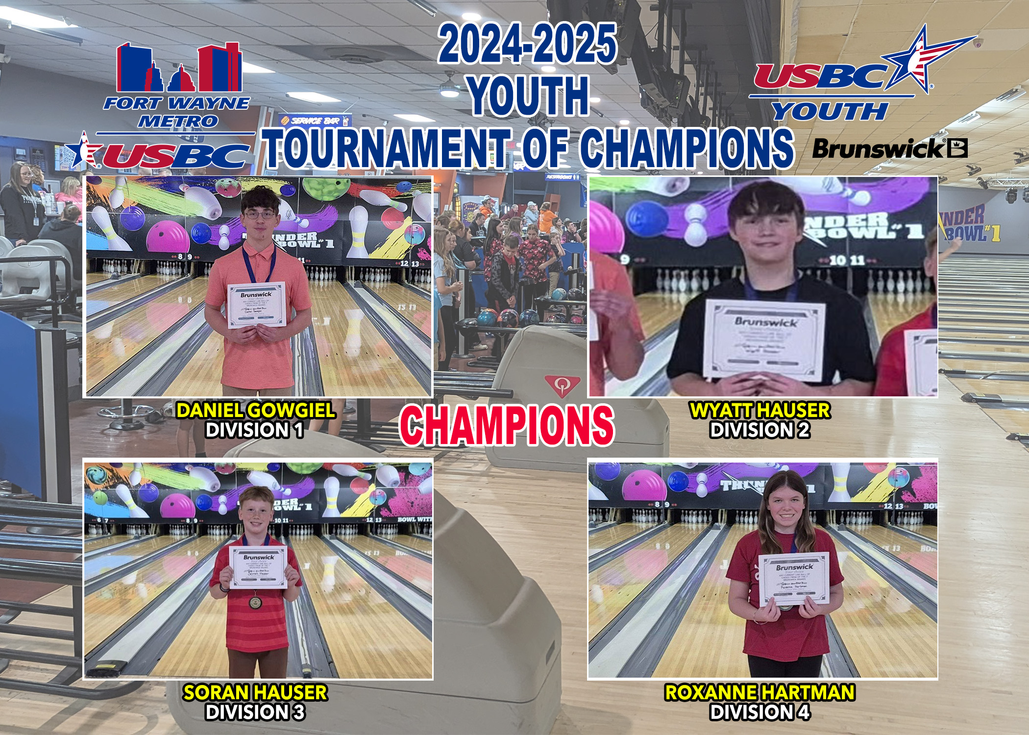 2025-03-16 Fort Wayne Metro USBC - Youth Tournament of Champions By Brunswick - CHAMPIONS