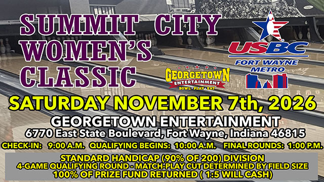 2026-11-07 Fort Wayne Metro USBC - Summit City Women's Open - BANNER